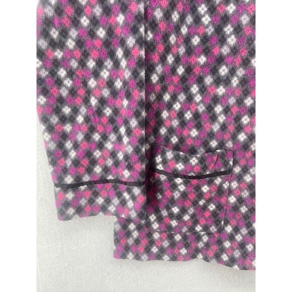 Anne Klein Pajamas Women’s Sz XL Black Pink Long Sleeve Pants Buttondown - Picture 10 of 16